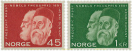 102012 MNH NORUEGA 1961 60 ANIVERSARIO DEL PREMIO NOBEL A LA PAZ - Ungebraucht