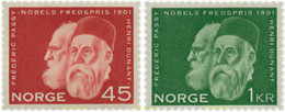 102012 MNH NORUEGA 1961 60 ANIVERSARIO DEL PREMIO NOBEL A LA PAZ - Unused Stamps
