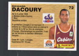 (Basket) Image PANINI 1994 N°72 RICHARD DACOURY  (PPP42671A) - Autres & Non Classés