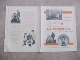 LA TENTATION  HENRY DE GOLEN  SYNOPSIS DE CINEMA MUET AGC - Pubblicitari