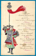 1897 TOP MENU Ancien Illustré Dans Le Style Asiatique (Japon, Japan ?...) Rédigé à La Main (belle écriture) ** XIXe - Menus