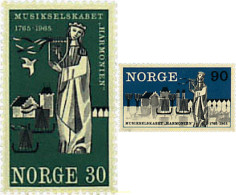 33603 MNH NORUEGA 1965 BICENTENARIO DE LA SOCIEDAD MUSICAL HARMONIA - Unused Stamps