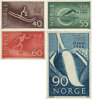 68367 MNH NORUEGA 1966 CAMPEONATOS DEL MUNDO DE ESQUI EN HOLMENKOLLEN - Ungebraucht