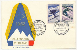 FRANCE - Carte Maximum - 0,30 + 0,50 Championnats Du Monde De Ski - Chamonix 1962 - 27/1/1962 CHAMONIX - 1960-1969