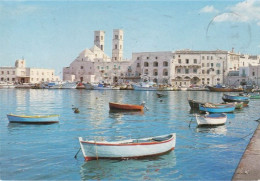 MOLFETTA - BARI -  IL PORTO E IL DUOMO VECCHIO - BARCHE DA PESCA - 1994 - Molfetta