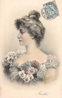 Illustration Non Signée  - Portrait D'une Femme - Mode - Chignon - Carte Postale Ancienne - Non Classificati