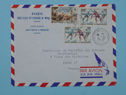 BT15  ST PIERRE & MIQUELON  BELLE LETTRE  1967 BANQUE  A PARIS  FRANCE +PAIRE DE TP +AFF. PLAISANT +++ - Briefe U. Dokumente