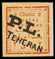 1902. POSTES PERSEANES. P(oste) L(ocale)  TEHERAN. Overprint On 2 Chahis. - JF533729 - Iran