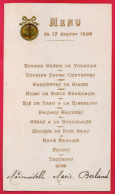 MENU 1900 Avec Petit Trèfle à 4 Feuilles Gaufré - Menus