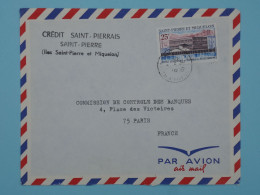 BT15  ST PIERRE & MIQUELON  BELLE LETTRE  1961 BANQUE  PAR AVION A PARIS  FRANCE ++AFF. PLAISANT +++ - Brieven En Documenten