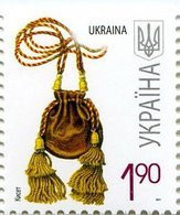 UKRAINE/UKRAINA 2011 MI.1143-46**TYP I ,YVERT 997-1000**,Definiv Set, Art. Folkore. Tobacco Pouch, Powder Flask, Pandore - Ukraine
