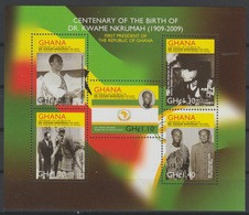 Ghana 2010 Mi. Bl. 4079 - 4091 Dr Kwame Nkrumah 1909 - 2009 First President Of The Republic Mao Zedong - Ghana (1957-...)