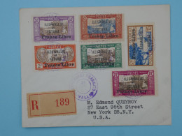 BT15 WALLIS ET FUTUNA  BELLE LETTRE RECOM.  1945  SURCHARGE FRANCE LIBRE PAR AVION A NEW YORK USA  ++AFF. PLAISANT +++ - Cartas & Documentos