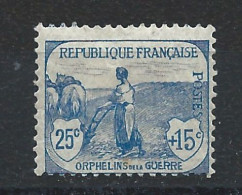 France N°151* (MH) 1917/18 - Orphelins - Ungebraucht