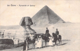 EGYPTE - Pyramide Et Sphinx - Carte Postale Ancienne - Le Caire