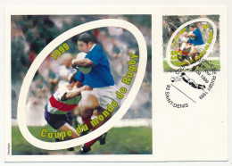 FRANCE - Carte Maximum - 3,00F /0,46E Coupe Du Monde De Rugby - 14/9/1999 93 SAINT DENIS (sur Entier Postal) - 1990-1999
