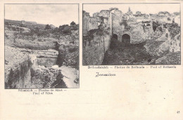PALESTINE - Jérusalem - Piscine De Siloë - Piscine De Bethesda - Carte Postale Ancienne - Palestina
