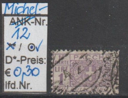1914 - ITALIEN - Paketmarken "Wappen U. Wertziffer" 1 L Violett - O Gestempelt - S.Scan (it 12o Paket) - Paketmarken