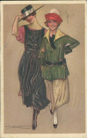 MAUZAN SIGNED 1910s  POSTCARD - WOMEN - N. 343/5 (4513) - Mauzan, L.A.