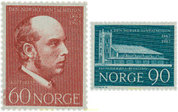 102063 MNH NORUEGA 1967 CENTENARIO DE LA MISION EN SANTALS - Unused Stamps