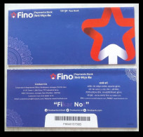 India Non-existing / CLOSED FINO "PASSBOOK", As Per Scan - Banque & Assurance