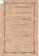 Certificat De Bonne Conduite, 1893, 3ème Régiment De Zouaves, Soldat Barbey, Saint-Etienne-l'Allier (Eure) - Documents