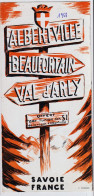 Savoie, Albertville, Beaufortain, Val D'Arly France. Dépliant 3 Volets. 22 X10.5 Cm , 1953 - Tourism Brochures