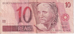 BILLETE DE BRASIL DE 10 REAIS DEL AÑO 2008  (BANKNOTE) - Brésil