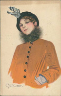 NANNI SIGNED 1910s  POSTCARD - WOMAN - N.144/2 (4535) - Nanni
