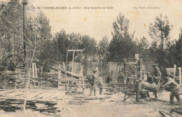 Casteljaloux * 1910 * Une Scierie En Forêt * Métier Bois - Casteljaloux