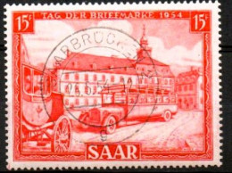 SAARLAND, SARRE, 1954, MI 349, TAG DER BRIEFMARKE , GESTEMPELT, OBLITERE - Used Stamps