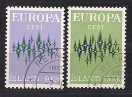 Cept 1972 IJsland Islande Yvertnr. 414-15 (°) Oblitéré Cote 3,50 Euro - 1972
