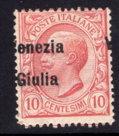 Venezia Giulia - 10 Centesimi - Soprastampa Spostata A Sinistra * MH - Venezia Giulia