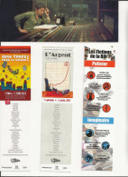 Lot De 6 Marques Pages :expo Serge Gainsbourg, Fiction De La Bib,l'argent,expo De Dessin De Presse, 2 Sur Festivals Film - Bookmarks