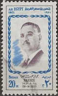 EGYPT 1971 First Death Anniversary Of President Nasser - 20m. President Gamal Nasser FU - Oblitérés