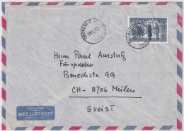Bedarfsflugpostbrief Gelaufen 1982 Ab TRONTHEIM Norwegen Nach MEILEN Suisse - Covers & Documents