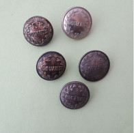 MILITARIA . 5 BOUTONS ANCIENS DES DOUANES - Réf.n°152M - - Boutons