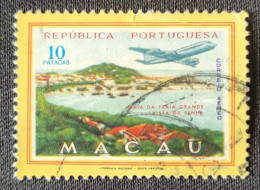 MAC6720U3 - Air Mail - Views Of Macau - 10 Patacas Used Stamp - Macau 1960 - Usados