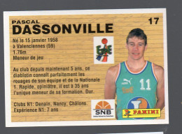 (Basket) Image PANINI 1994 N°17 PASCAL DASSONVILLE(PPP42673/2) - Otros & Sin Clasificación