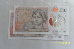 THREE Uncirculated , MINT, British £10 Note, With Serial Numbers In Sequence. - 10 Pounds