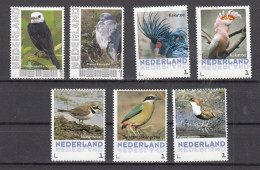Nederland Persoonlijke Zegels 7 Stuks:vogels, Birds, Kakatoe, Plevier, Kiekendief, Cockatoo, Plover, Harrier, - Gebruikt