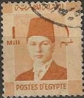 EGYPT 1937 Investiture Of King Farouk - 1m. - Orange FU - Usados