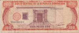 BILLETE DE REP. DOMINICANA DE 100 PESOS ORO DEL AÑO 1993 SERIE B (BANKNOTE) - Repubblica Dominicana