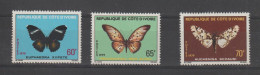 Cote D'Ivoire 1979 Papillons 498-500 3 Val ** MNH - Côte D'Ivoire (1960-...)