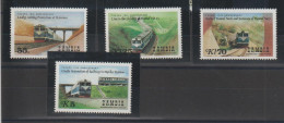 Zambie 1986 Trains 364-67, 4 Val ** MNH - Zambia (1965-...)