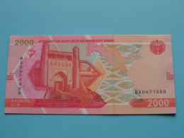 2000 Ikki Ming So'm ( 2021 ) O'ZBEKISTON Respublikasi Markaziy Banki ( For Grade, Please See Photo ) UNC ! - Uzbekistan