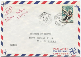 1973 ST PIERRE MIQUELON LETTRE AVEC OBL HEXAGONALE MIQUELON 8-12 73 POUR LA FRANCE - Storia Postale