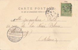 CARTE BIZERTE REGENCE DE TUNIS POUR STRASBOURG ALSACE (ALLEMAGNE) - Covers & Documents