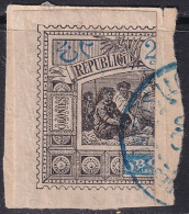 Obock 1894 Sc 53b Yt 54a Left Half Used On Piece - Oblitérés