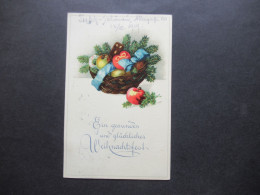 CSSR / CSR 1919 Weihnachts PK / Glückliches Weihnachten Frankiert Mit Hradschin / Mucha Nach Wien Gesendet - Cartas & Documentos